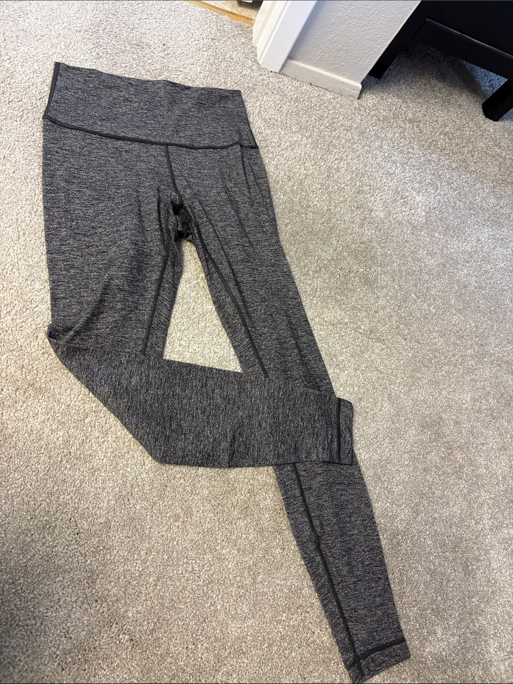 Lululemon High-Waisted Gray Heather Leggings